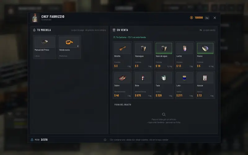 La tienda dice cuánto te rebaja tu Carisma, encima de lo que vende