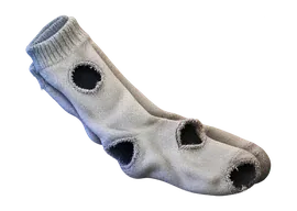 Calcetines agujereados
