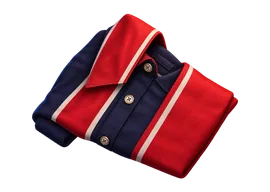 Camisa roja y azul