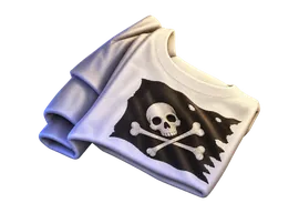 Camiseta con bandera pirata
