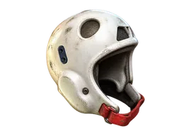 Casco de lucha remendado