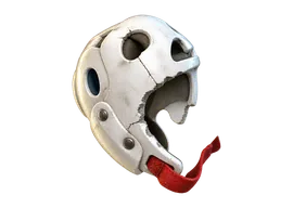 Casco de lucha roto