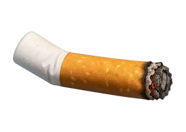 Colilla de tabaco negro