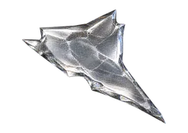 Trozo de cristal afilado