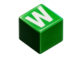 Cubo de letra w