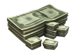 Puñado de dinero falso