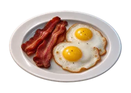Huevos fritos con bacon