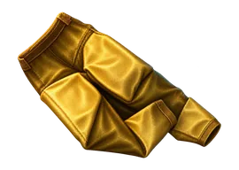 Pantalón remendado dorado