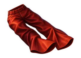 Pantalón acampanado rojo