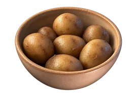 Cuenco de patatas cocidas