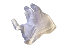 Pieza de latex limpia