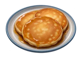 Tortitas con sirope de chocolate