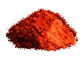 Montón de polvo rojo