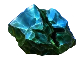 Roca de cristal azulado